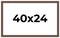 40x24 Wide Barnwood Picture Frame with UV-Resistant Acrylic & Acid Free Backing, Available in 6 Paint Finishes - Grey, Brown, White, and Black